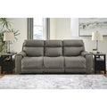 Signature Design by Ashley Starbot Gray 3-Piece Power Reclining Sofa - 101W x 42D x 42H