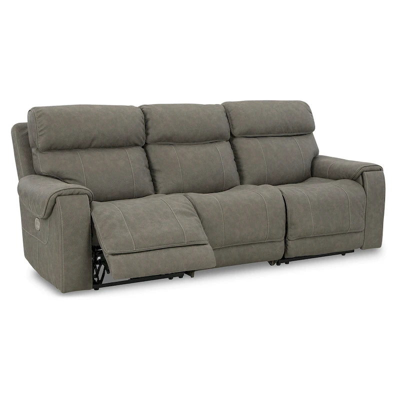 Signature Design by Ashley Starbot Gray 3-Piece Power Reclining Sofa - 101W x 42D x 42H