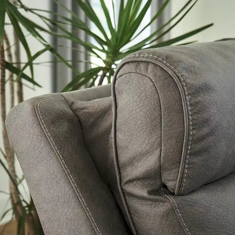 Signature Design by Ashley Starbot Gray 3-Piece Power Reclining Sofa - 101W x 42D x 42H