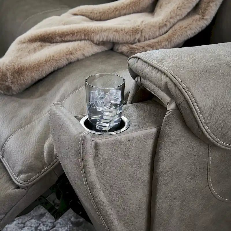 Signature Design by Ashley Starbot Gray 3-Piece Power Reclining Sofa - 101W x 42D x 42H