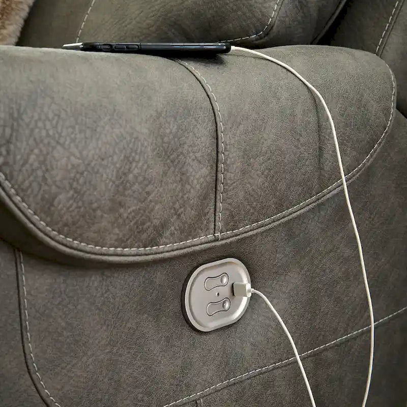 Signature Design by Ashley Starbot Gray 3-Piece Power Reclining Sofa - 101W x 42D x 42H