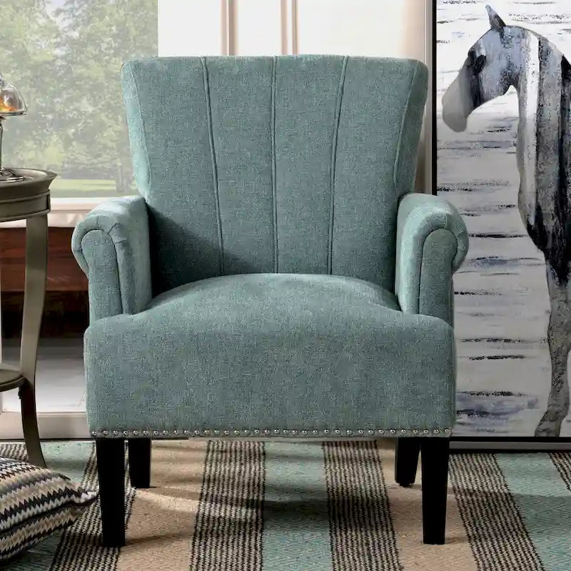 Accent Rivet Tufted Polyester Armchair