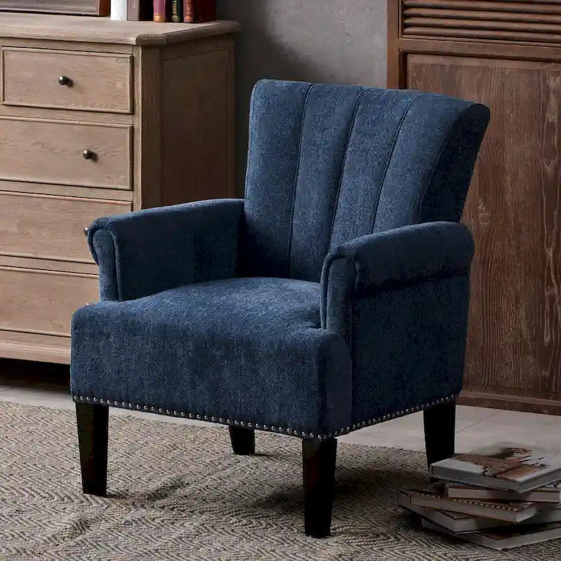 Accent Rivet Tufted Polyester Armchair