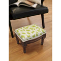 Chartreuse Cheetah Print Footstool