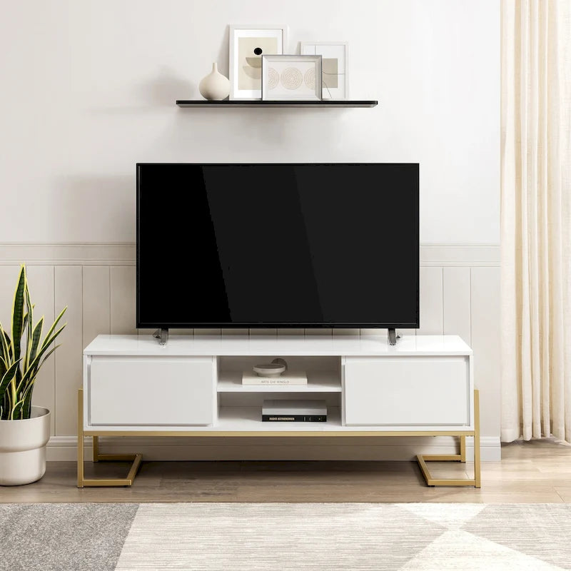 Middlebrook Contemporary Metal-Base 2-Drawer TV Stand