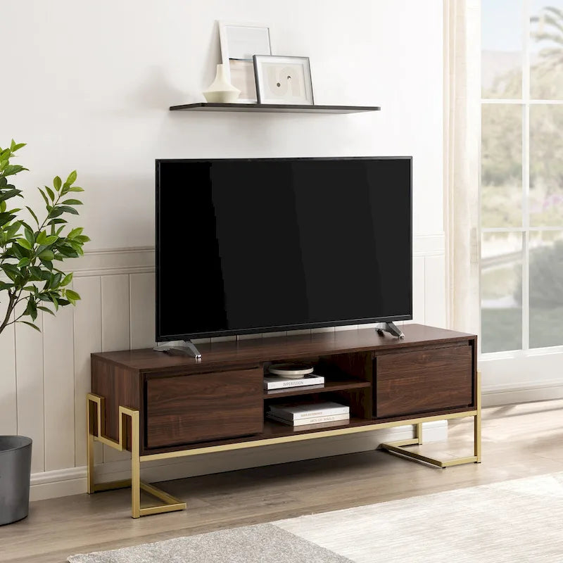 Middlebrook Contemporary Metal-Base 2-Drawer TV Stand