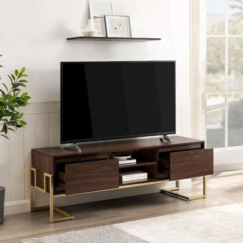 Middlebrook Contemporary Metal-Base 2-Drawer TV Stand