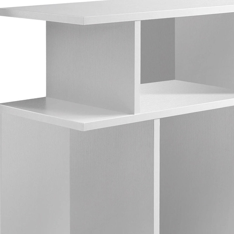 HomeRoots 24 White Wood End Table With Six Open Shelves - 11.75