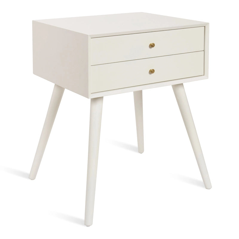 Kate and Laurel Finco Nightstand Side Table with 2 Drawers