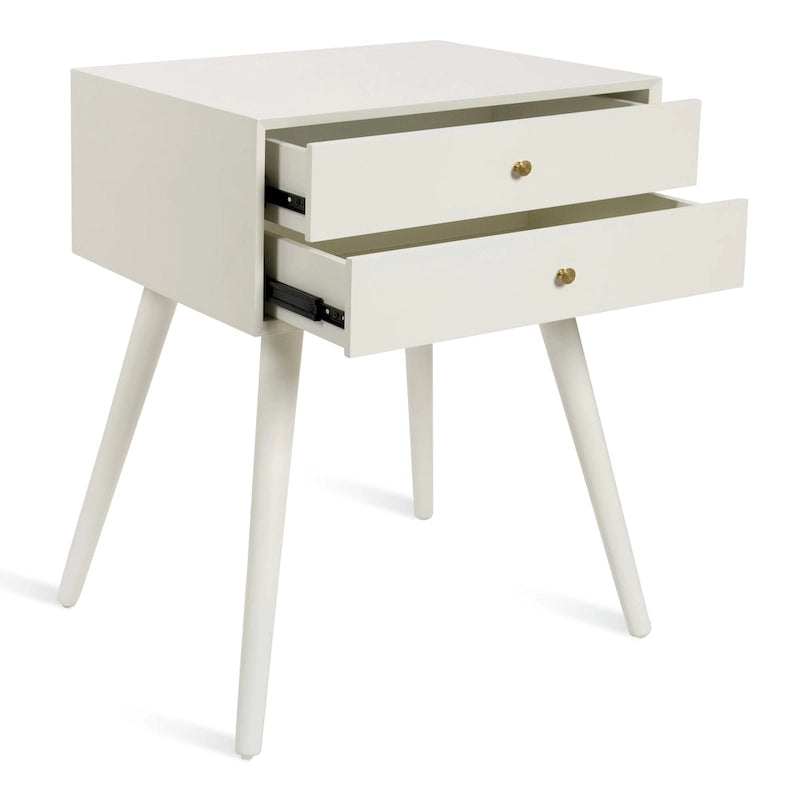 Kate and Laurel Finco Nightstand Side Table with 2 Drawers