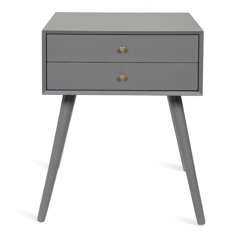 Kate and Laurel Finco Nightstand Side Table with 2 Drawers