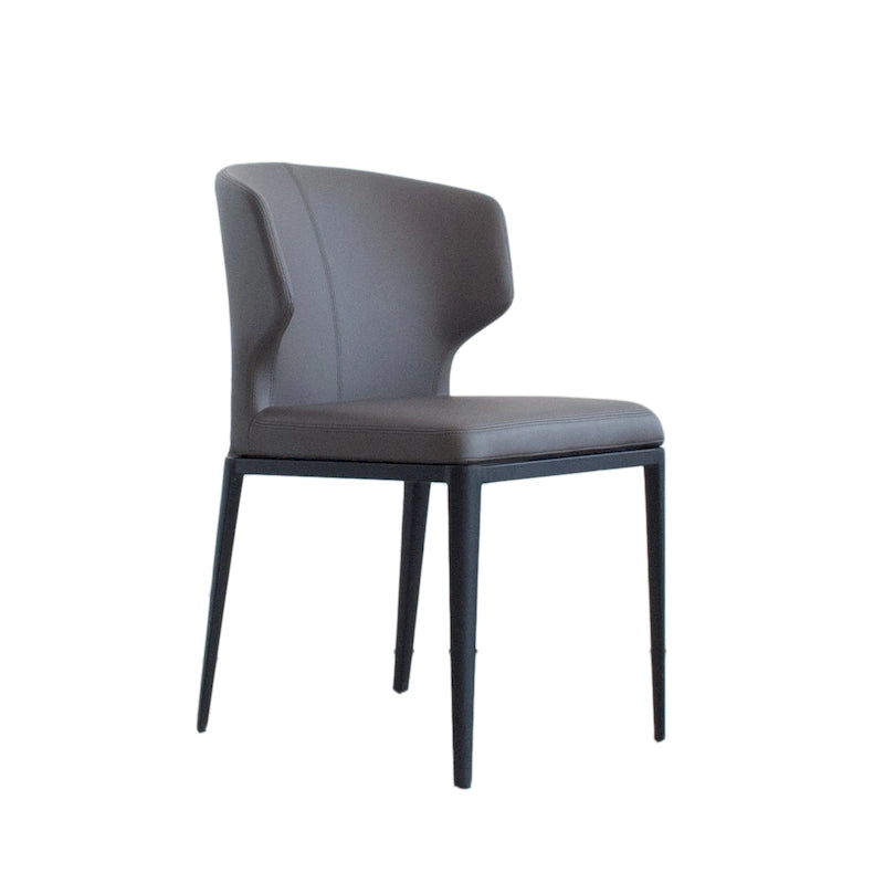 Cabo Mid-century Modern Faux Leather Wingback Dining Chair