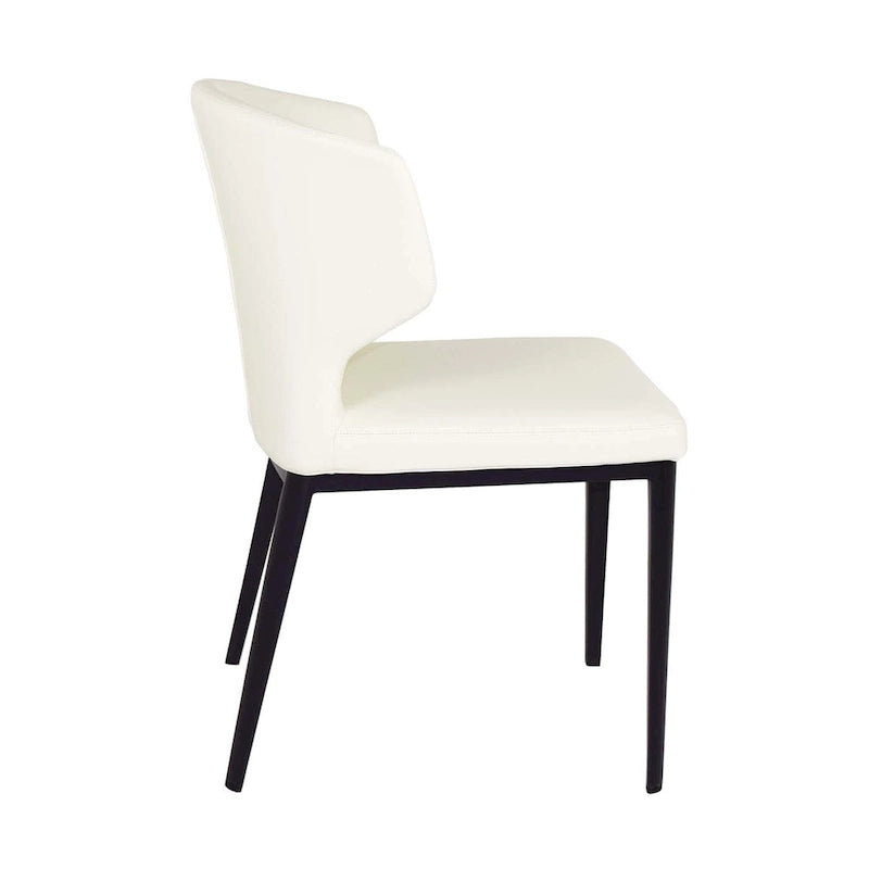 Cabo Mid-century Modern Faux Leather Wingback Dining Chair