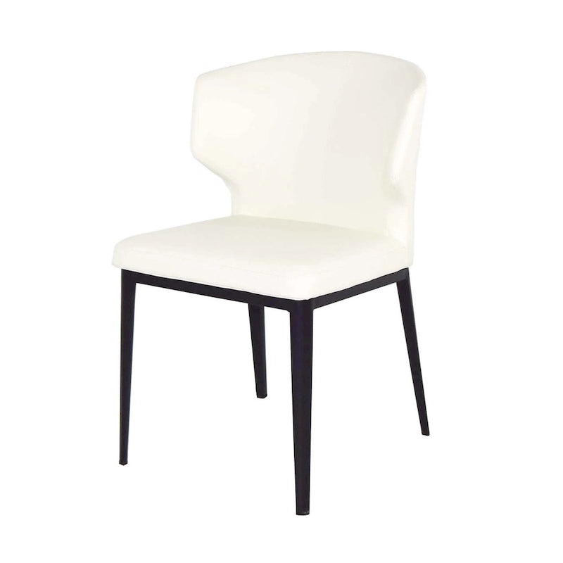 Cabo Mid-century Modern Faux Leather Wingback Dining Chair