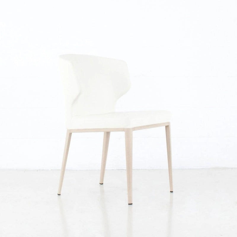 Cabo Mid-century Modern Faux Leather Wingback Dining Chair