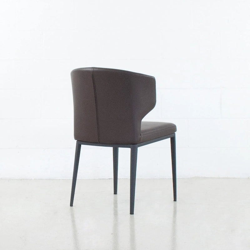 Cabo Mid-century Modern Faux Leather Wingback Dining Chair