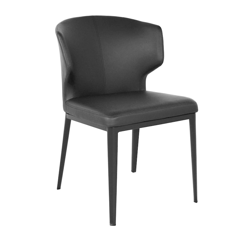 Cabo Mid-century Modern Faux Leather Wingback Dining Chair