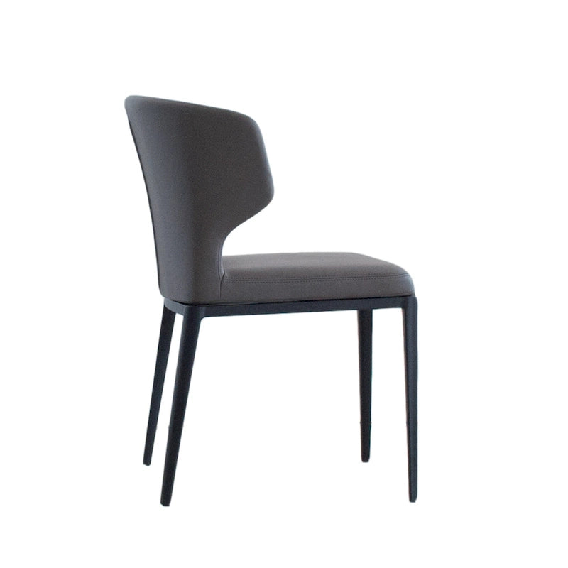 Cabo Mid-century Modern Faux Leather Wingback Dining Chair