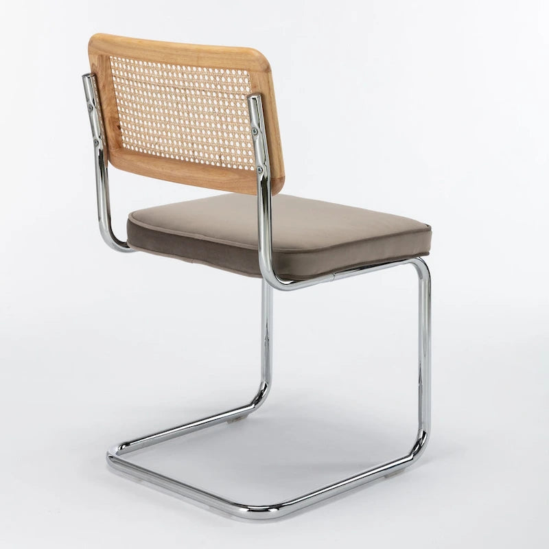 Latham Cane Back Velvet Side Chair (Set of 2)