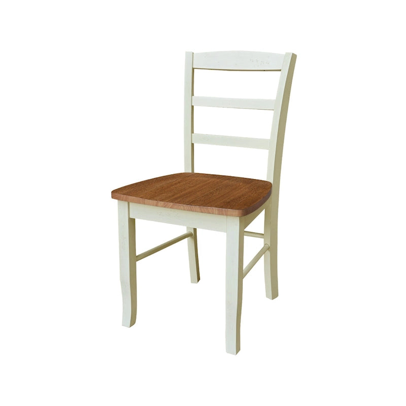 42 Dual Drop Leaf Pedestal Dining Table with Madrid Ladderback Chairs - Dining Set