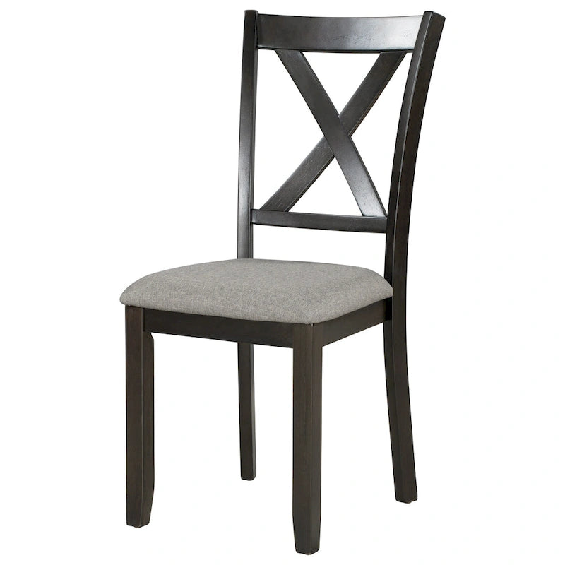 Nestfair 6-Piece Dining Table Set with 4 Fabric Chairs and Bench