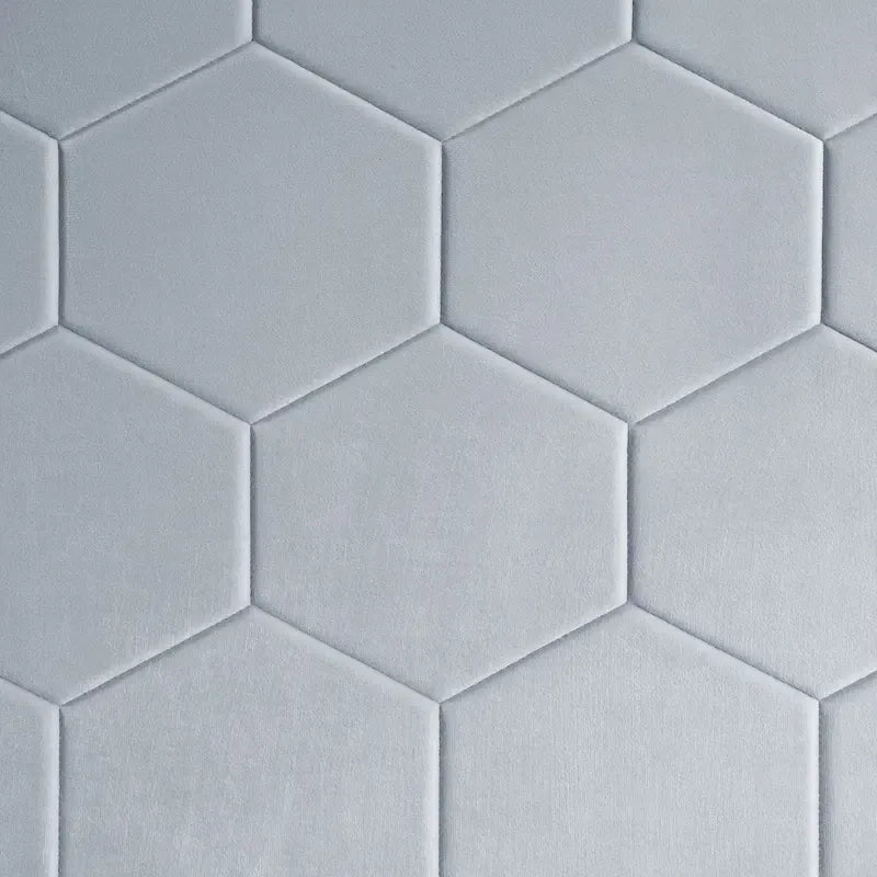 Honeycomb Modern Grey Velvet Headboard Storage Guest Bed by Furniture of America