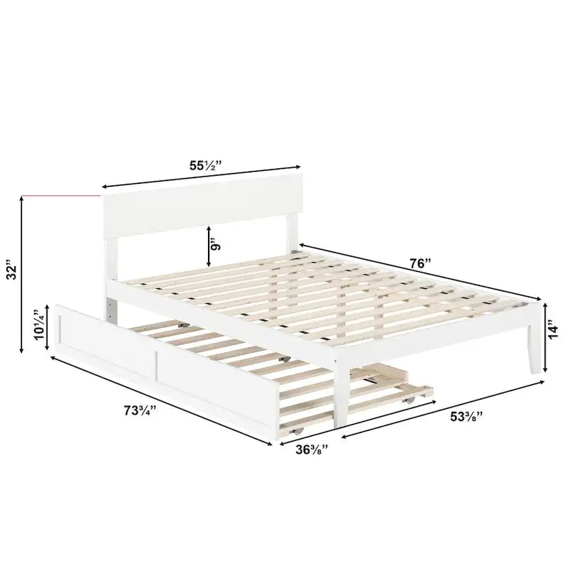 AFI Boston Platform Bed with Trundle