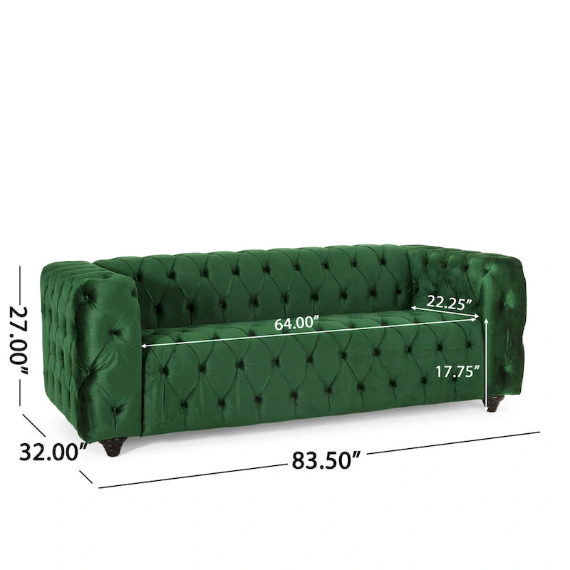 Sagewood Transitional Deeply Tufted Sofa by Christopher Knight Home