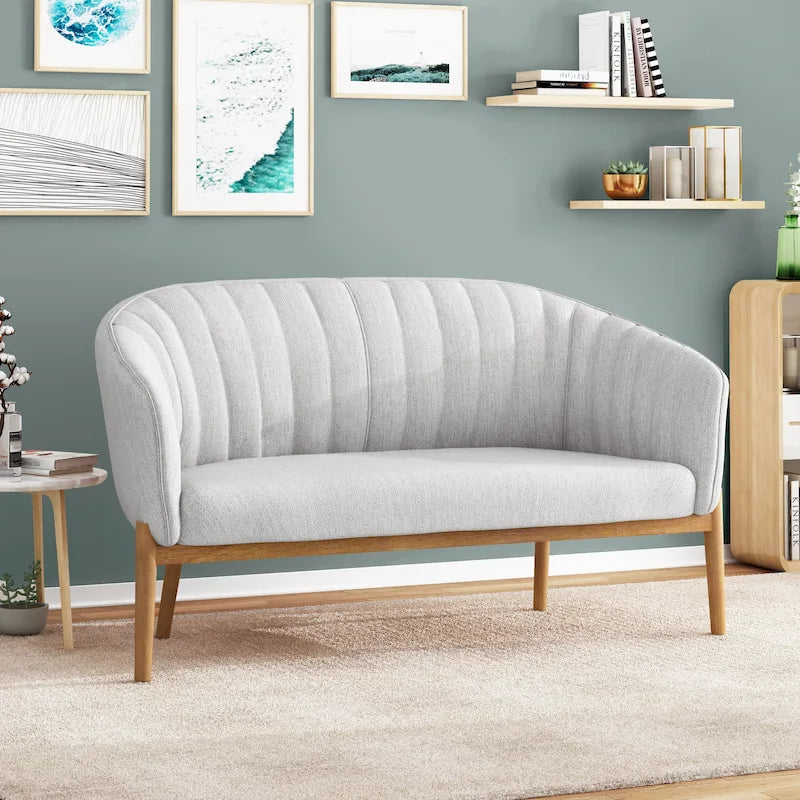 Galena Mid-century Modern Glam Loveseat by Christopher Knight Home