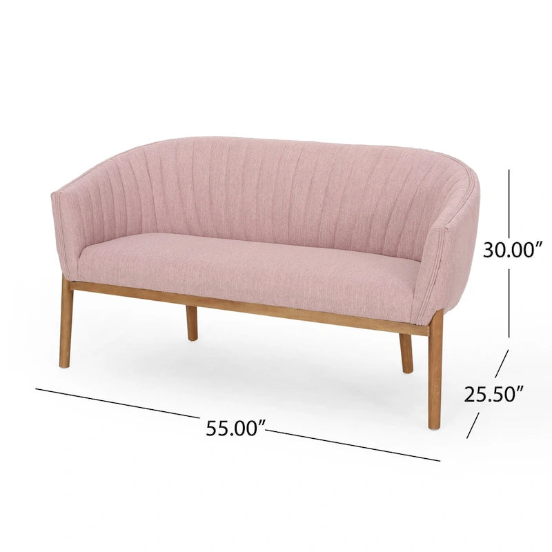 Galena Mid-century Modern Glam Loveseat by Christopher Knight Home