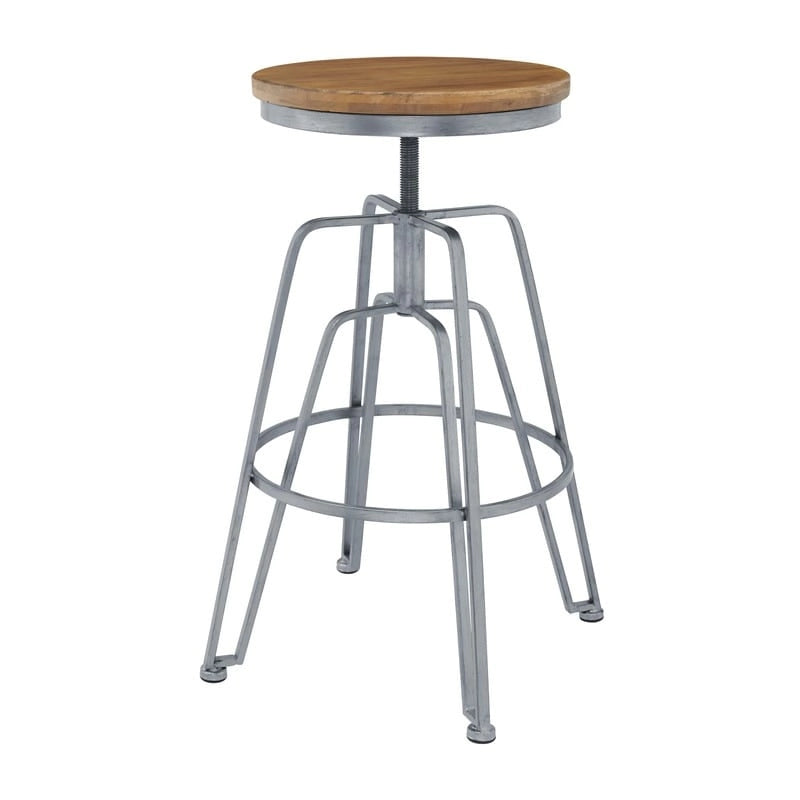 Aimes Wood and Metal 25-29 Inch Adjustable Stool