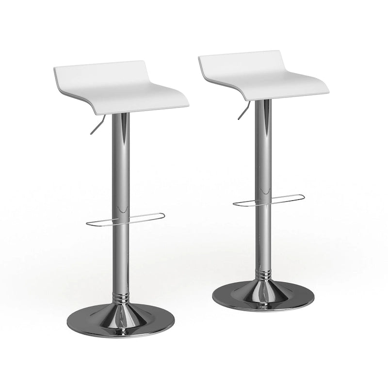 Porch & Den Blaine Chrome Air Lift Adjustable Swivel Stools (Set of 2)