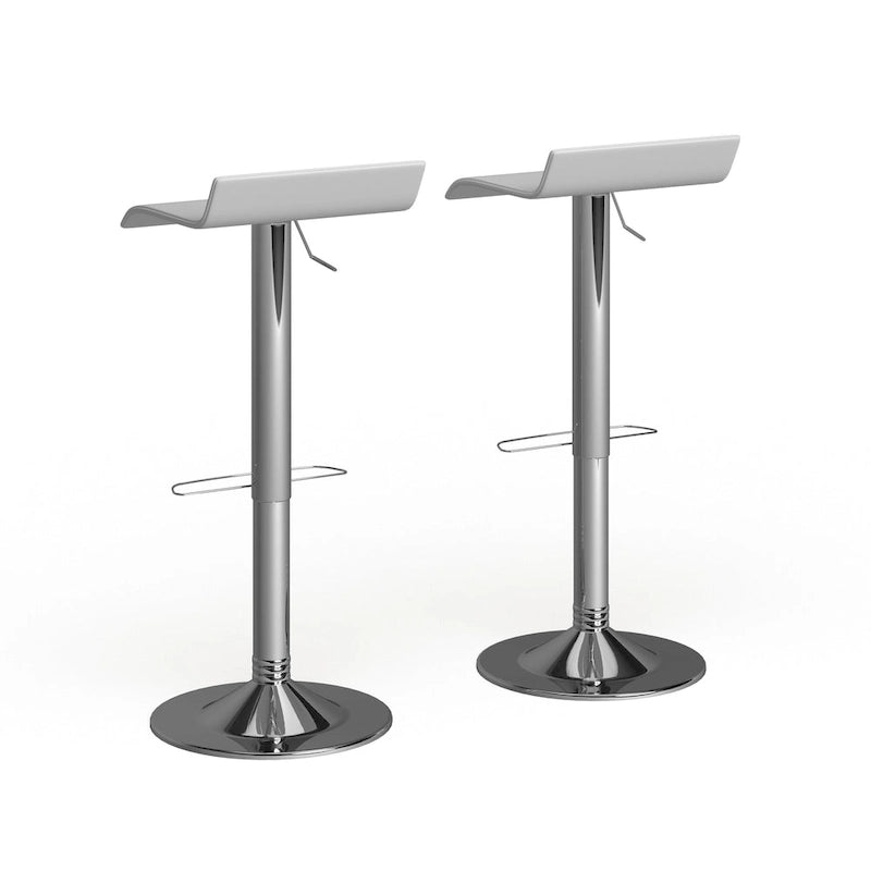 Porch & Den Blaine Chrome Air Lift Adjustable Swivel Stools (Set of 2)