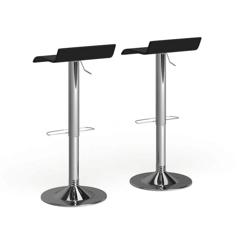 Porch & Den Blaine Chrome Air Lift Adjustable Swivel Stools (Set of 2)