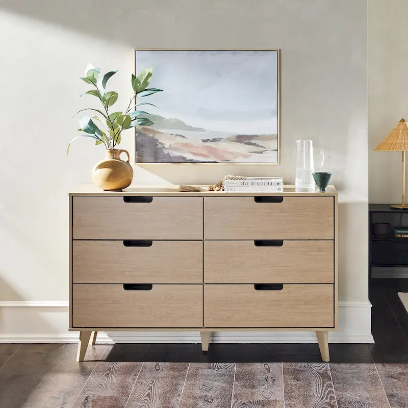 Middlebrook Designs Hans 6 Drawer Dresser with Cut Out Handles