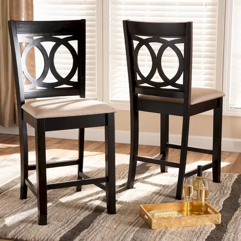 Modern and Contemporary Counter Stool 2-Piece Set