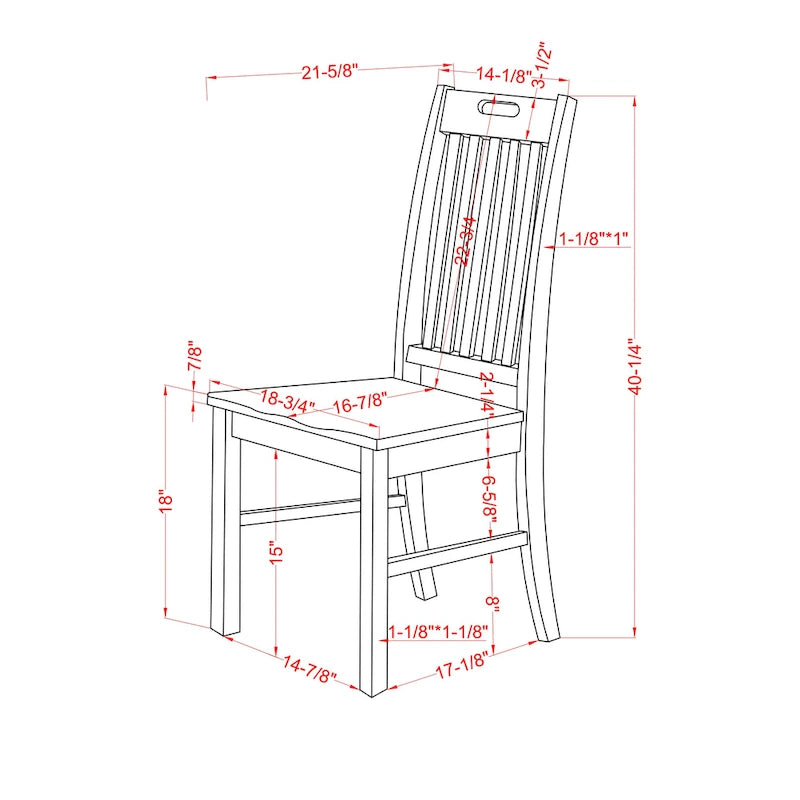 Derry Farmhouse Antique White Wood Slatted Backs Dining Chairs by Furniture of America (Set of 2)