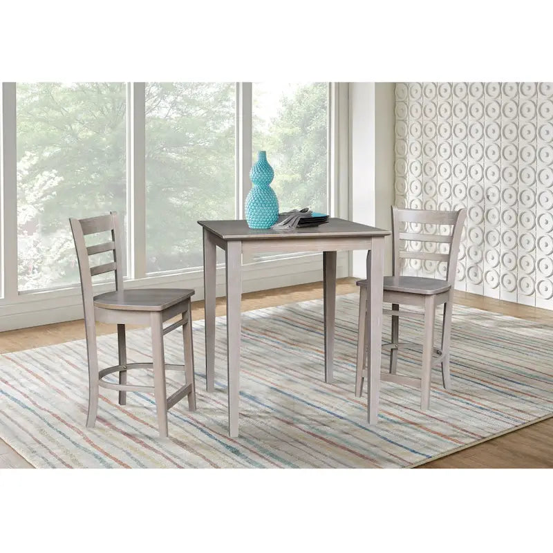30 x 30 Counter Height Table with 2 Stools - 3 Piece Set