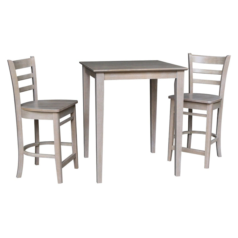 30 x 30 Counter Height Table with 2 Stools - 3 Piece Set