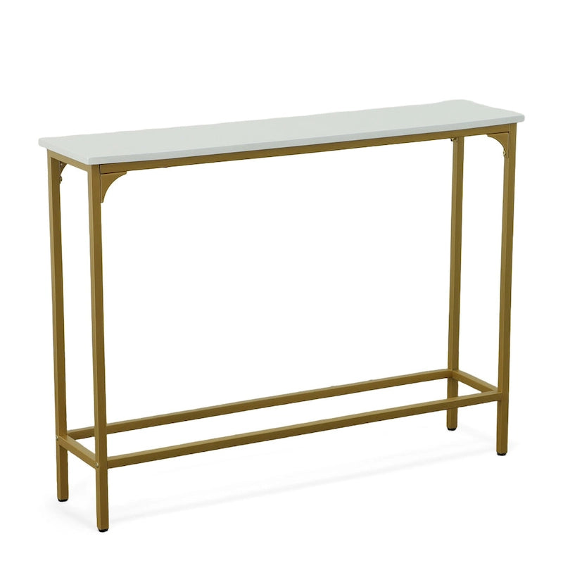 Carolina Living Slim Console Table - White/Gold