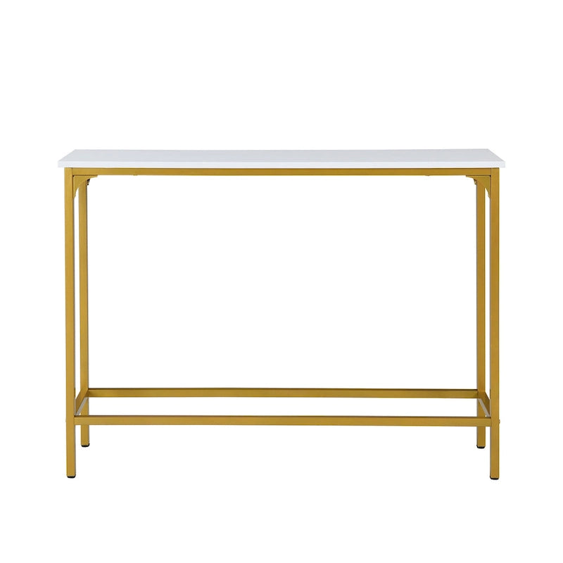Carolina Living Slim Console Table - White/Gold