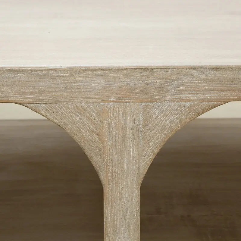Artissance Reclaimed Wood Peking Ming Coffee Table, Large, 67 Inch Long, Weathered White Wash