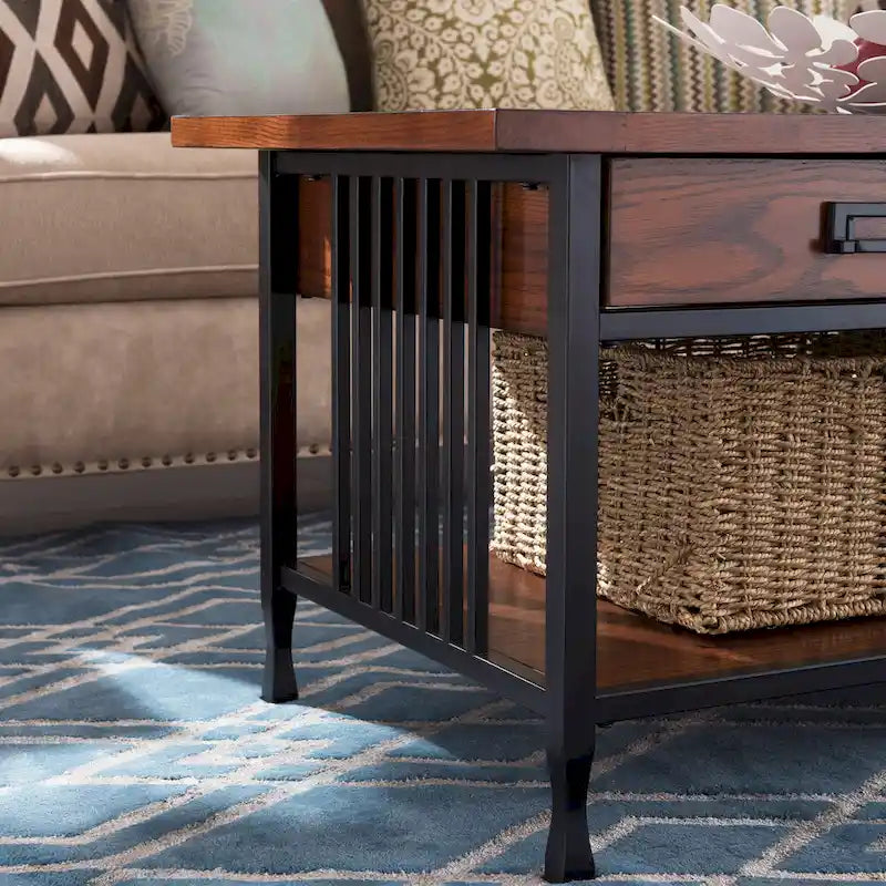 Carbon Loft Peter Matte Black Slatted Coffee Table