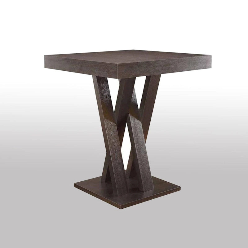 Square Counter Height Table Cappuccino