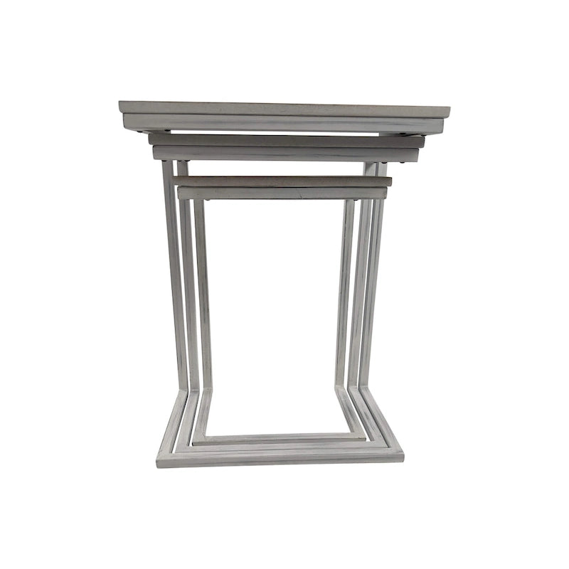 Carolina Living Addison Nesting Table Set - Whitewash