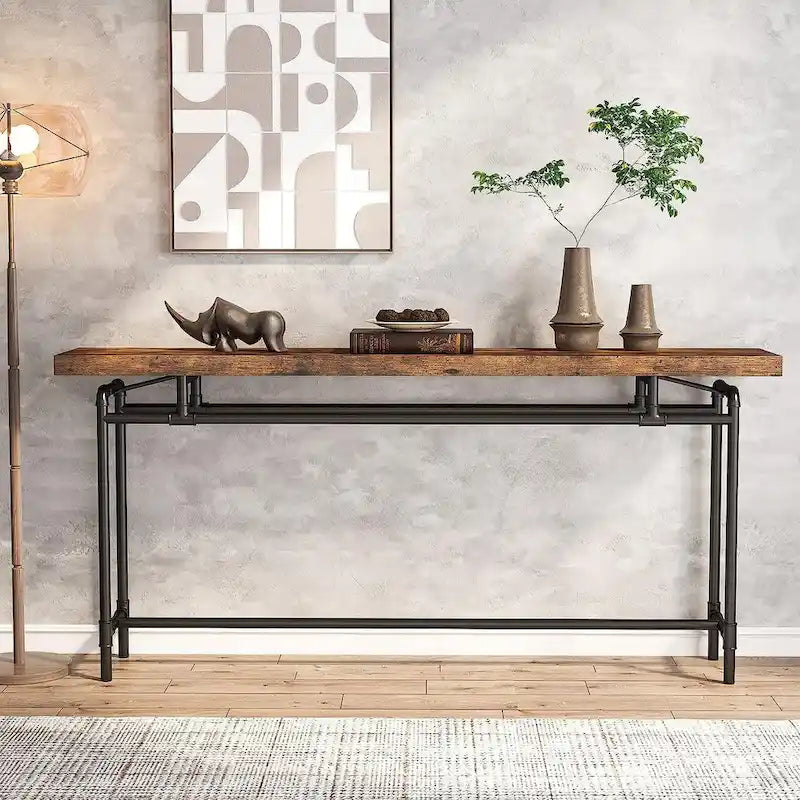Console Table, 70.9 Narrow Long Entryway Table for Living Room - 11.81D x 70.85W x 35.43H