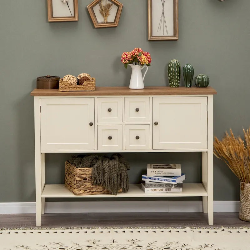 Sophia & William Buffet Sideboard Server Storage Cabinet Organizer with 4 Drawers