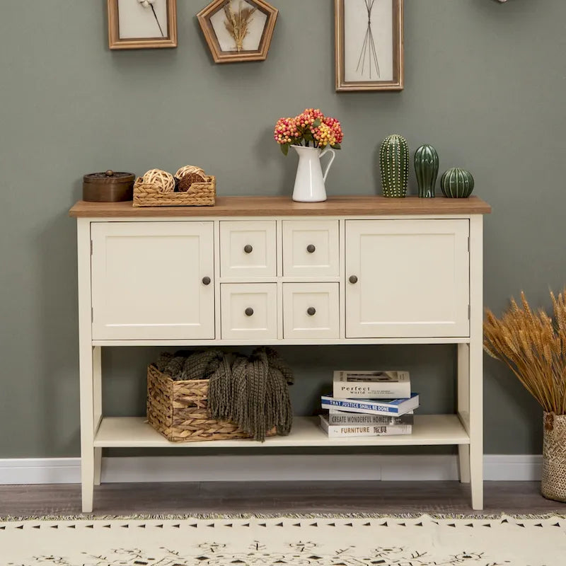 Sophia & William Buffet Sideboard Server Storage Cabinet Organizer with 4 Drawers