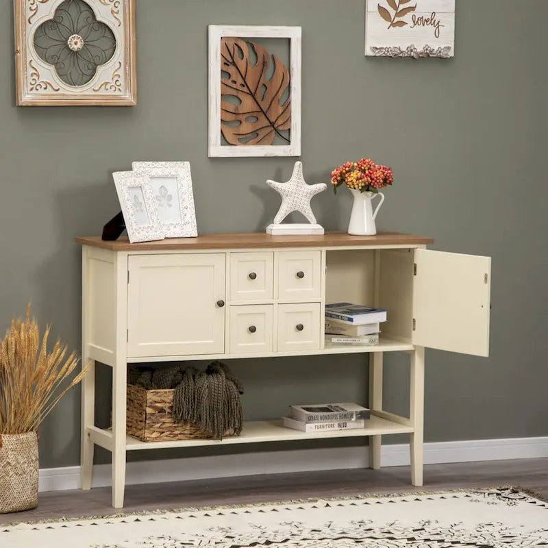 Sophia & William Buffet Sideboard Server Storage Cabinet Organizer with 4 Drawers