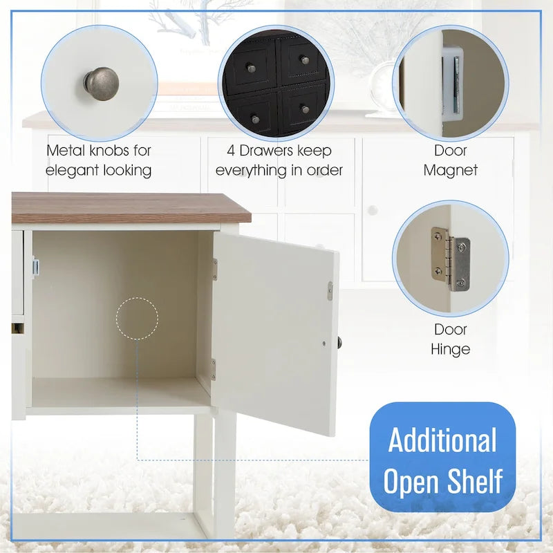 Sophia & William Buffet Sideboard Server Storage Cabinet Organizer with 4 Drawers